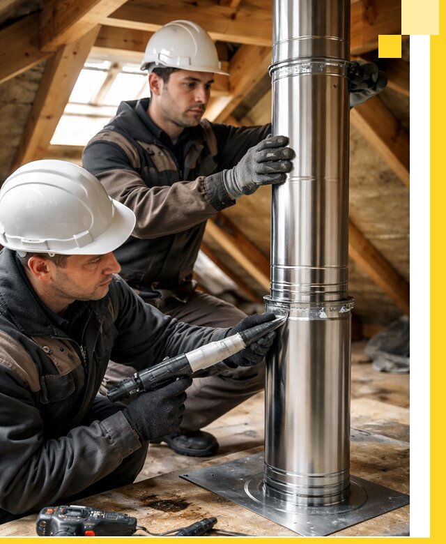 Монтаж дымоходов для каминов в Нягани с гарантией качества