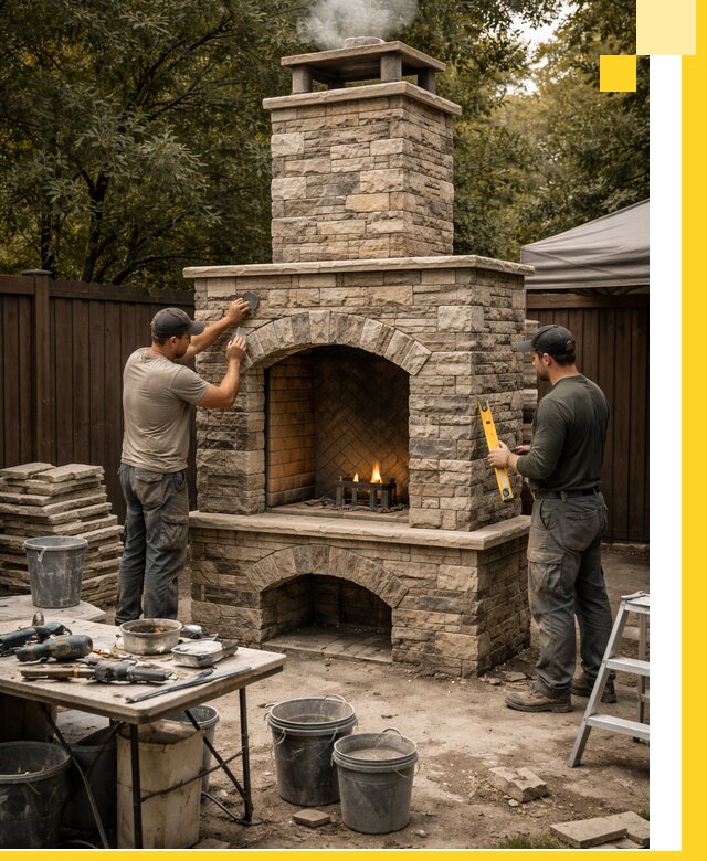 Проектирование и установка уличных каминов в Нягани