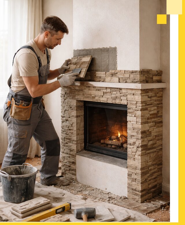 Изготовление и монтаж каминов для дома под ключ в Нягани