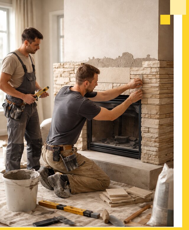 Установка и монтаж каминов для загородного дома в Нягани