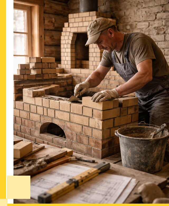 Кладка печей из кирпича в Нягани цены от 30558 р. - ЭриданНга