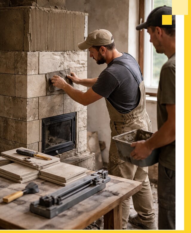 Профессиональная облицовка печей в Нягани: керамика и камень