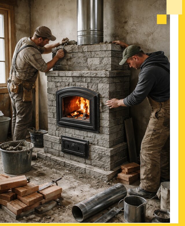 Производство, поставка и монтаж дровяных печей в Нягани