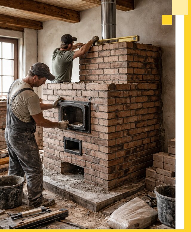 Печи для загородного дома под ключ в Нягани — монтаж и сервис