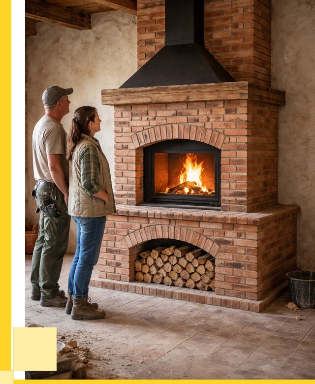 Печи камины из кирпича в Нягани от 122232 р. | ЭриданНга