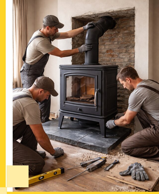 Монтаж печи камина в частном доме в Нягани от 25465 р. | ЭриданНга