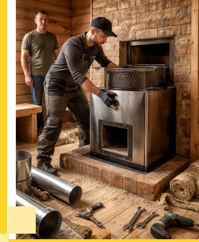 Монтаж банных печей под ключ в Нягани от 18335 р., ЭриданНга