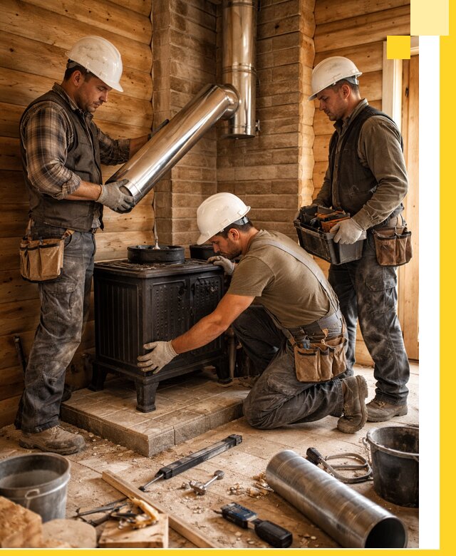 Профессиональный монтаж банных печей и дымоходов в Нягани