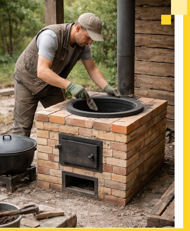 Изготовление и установка печей для казана в Нягани под ключ