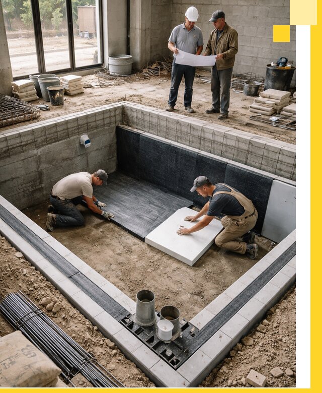 Проекты частных и общественных бассейнов под ключ в Нягани