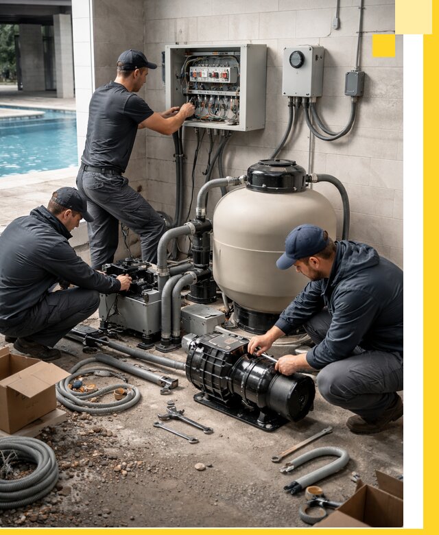 Профессиональный монтаж оборудования для бассейнов в Нягани