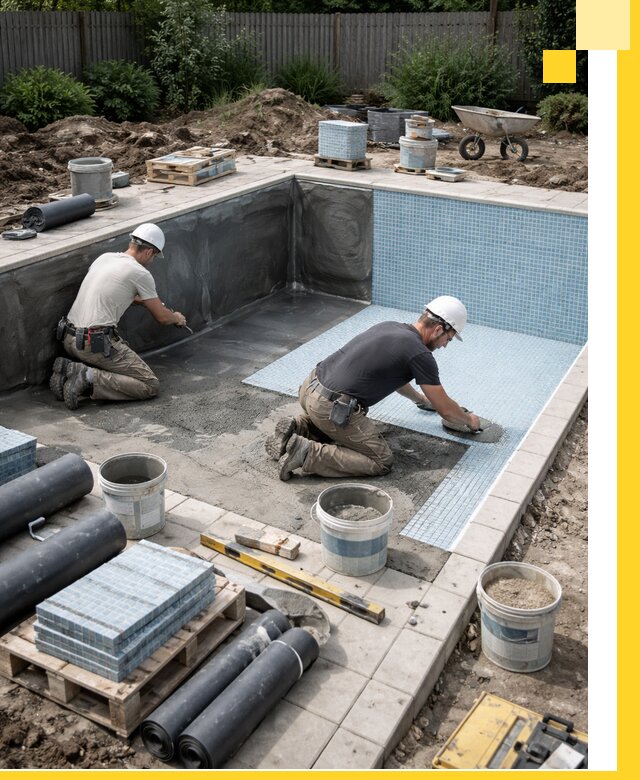 Проектирование и строительство стационарных бассейнов в Нягани