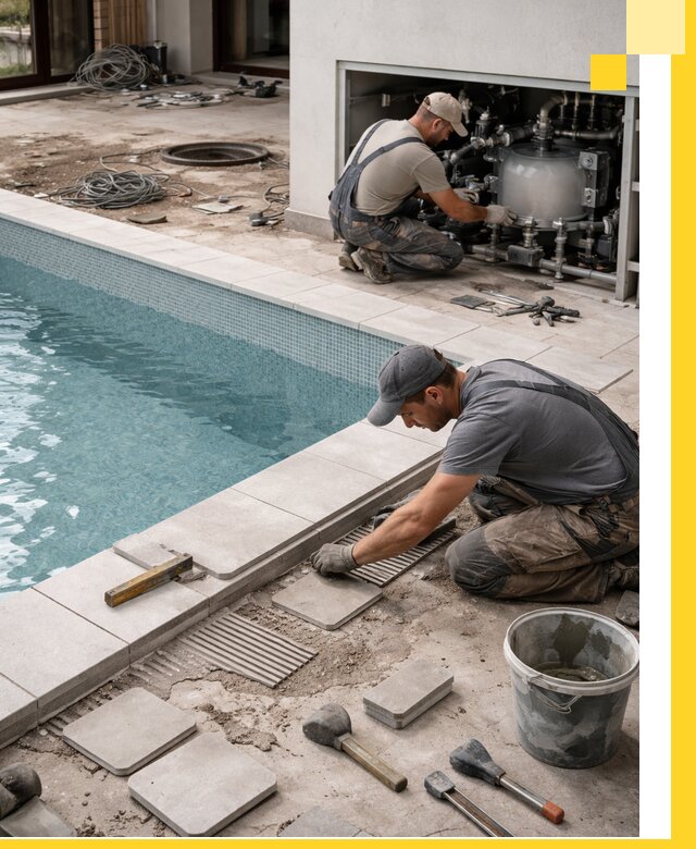 Строительство и монтаж бассейнов в коттедже в Нягани