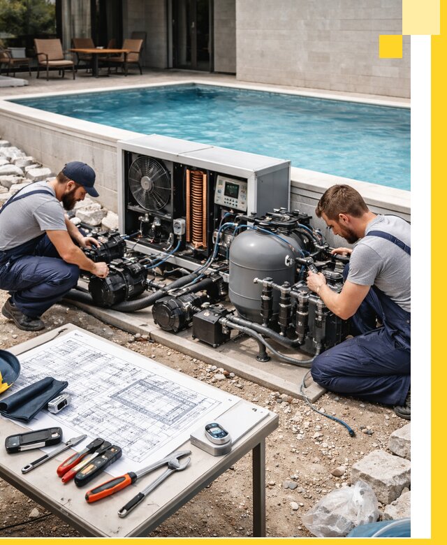 Проектирование и монтаж бассейнов с подогревом в Нягани