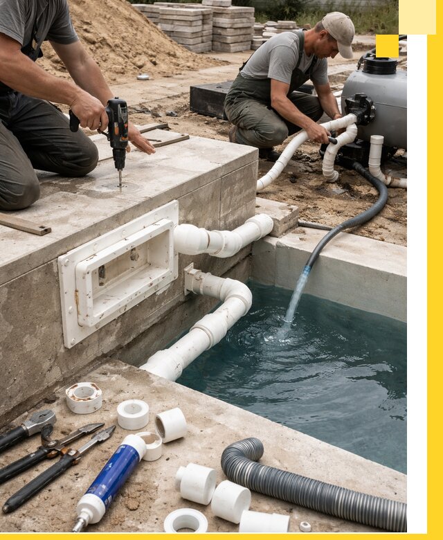 Строительство скиммерных бассейнов под ключ в Нягани