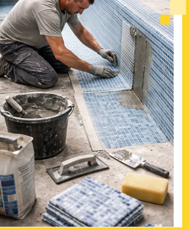 Укладка и ремонт мозаики для бассейнов под ключ в Нягани