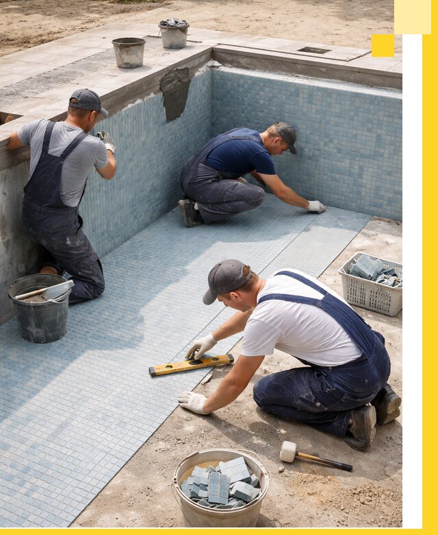 Укладка и установка плитки для бассейнов под ключ в Нягани