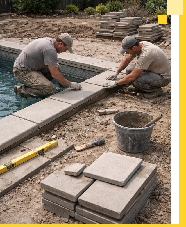 Установка и изготовление копингового камня для бассейнов в Нягани