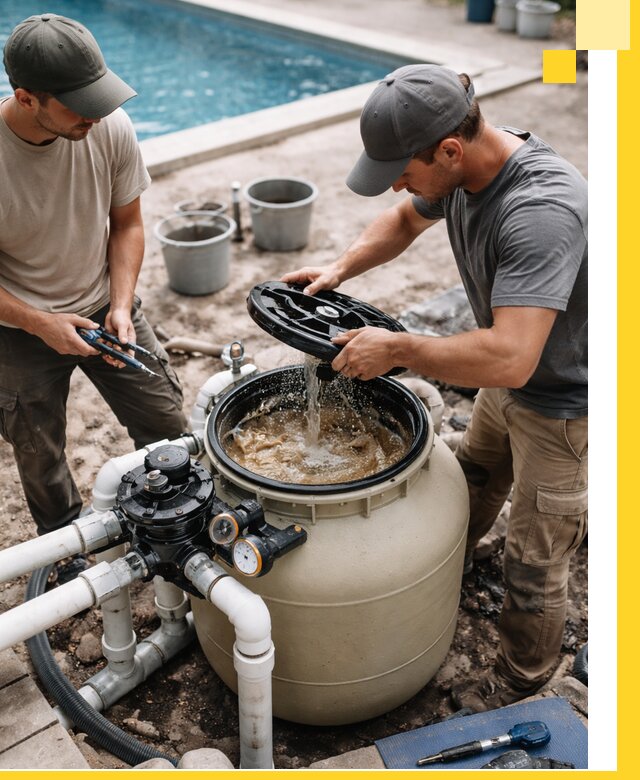 Установка и обслуживание песочных фильтров для бассейнов в Нягани