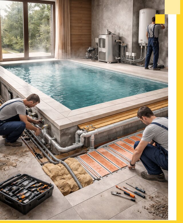 Проектирование и строительство тёплых бассейнов в Нягани