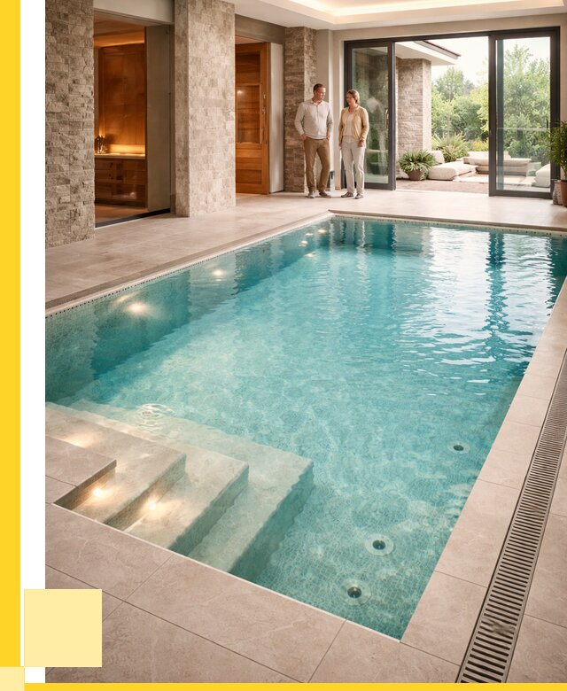 Бассейн во дворе в Нягани: проект, отделка от 1222320 р. | ЭриданНга