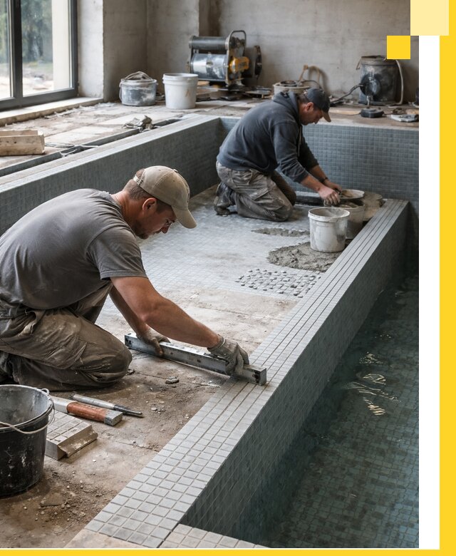 Строительство бассейна в частном доме в Нягани под ключ