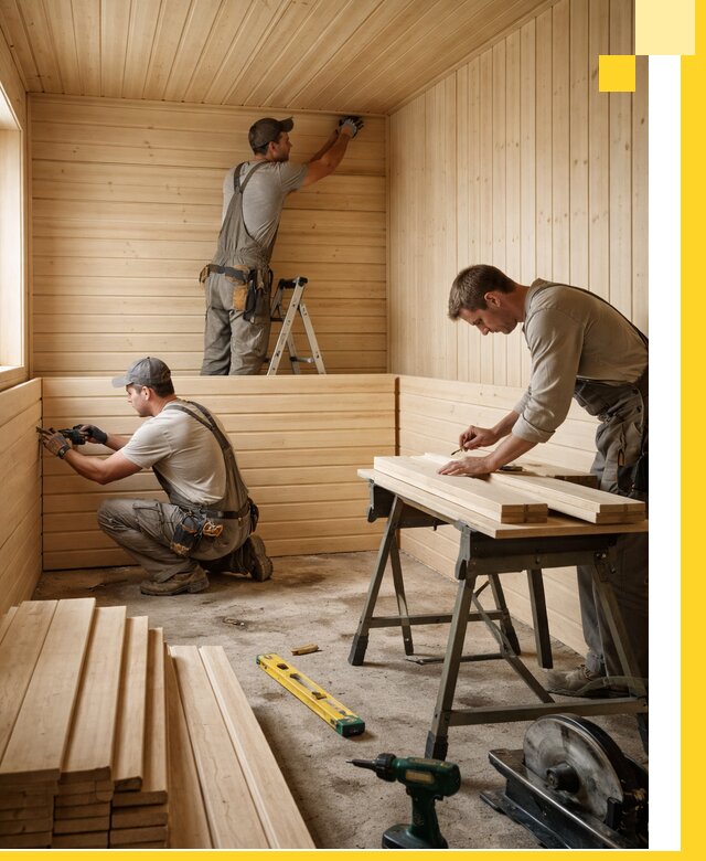 Обшивка саун в Нягани из натуральной древесины под ключ