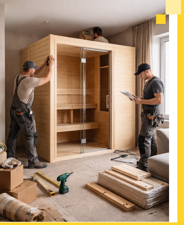 Установка и благоустройство саун в квартире в Нягани