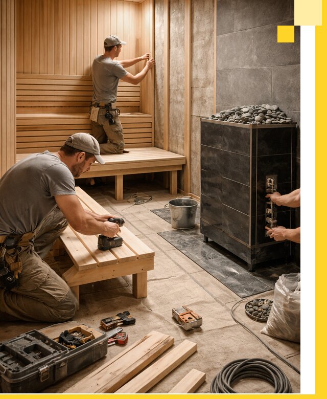Дизайн и строительство интерьерных саун под ключ в Нягани