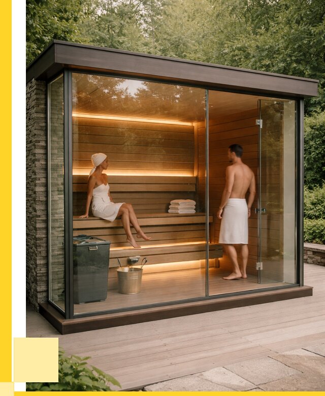 Сауна стеклянная и двери для сауны в Нягани от 254650 р. | ЭриданНга