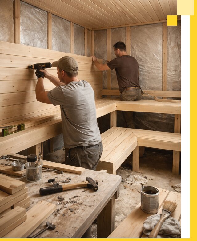 Профессиональная отделка бань и саун под ключ в Нягани