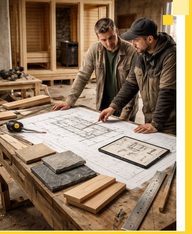 Проекты бань под ключ и планы строительства в Нягани