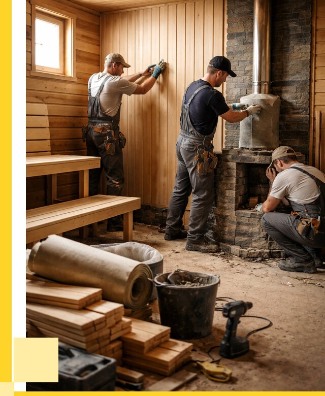 Ремонт бань под ключ в Нягани от 45837 р. | ЭриданНга