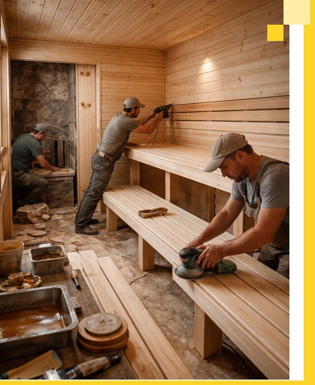 Профессиональная отделка бань в Нягани под ключ, с гарантией