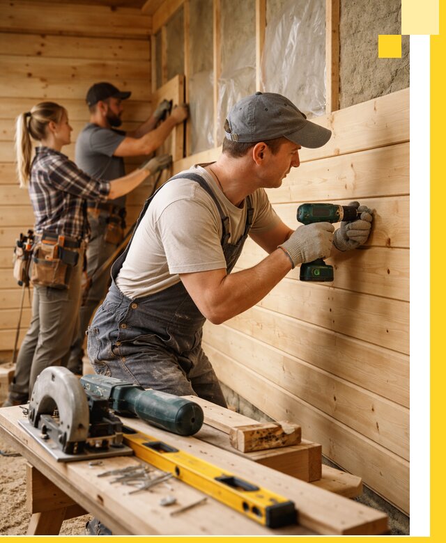 Обшивка бань под ключ в Нягани: отделка стен и потолков