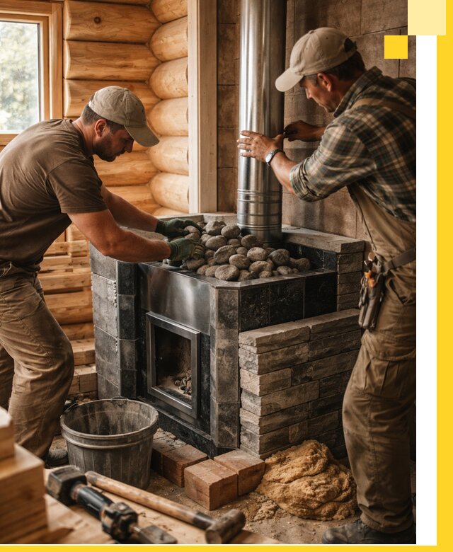 Строительство и отделка русских бань под ключ в Нягани