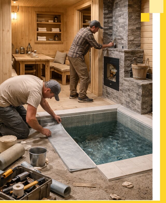 Строительство бань с комнатой отдыха под ключ в Нягани