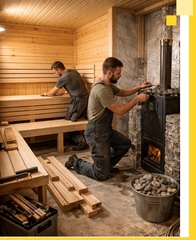 Дизайн и строительство интерьеров бань под ключ в Нягани