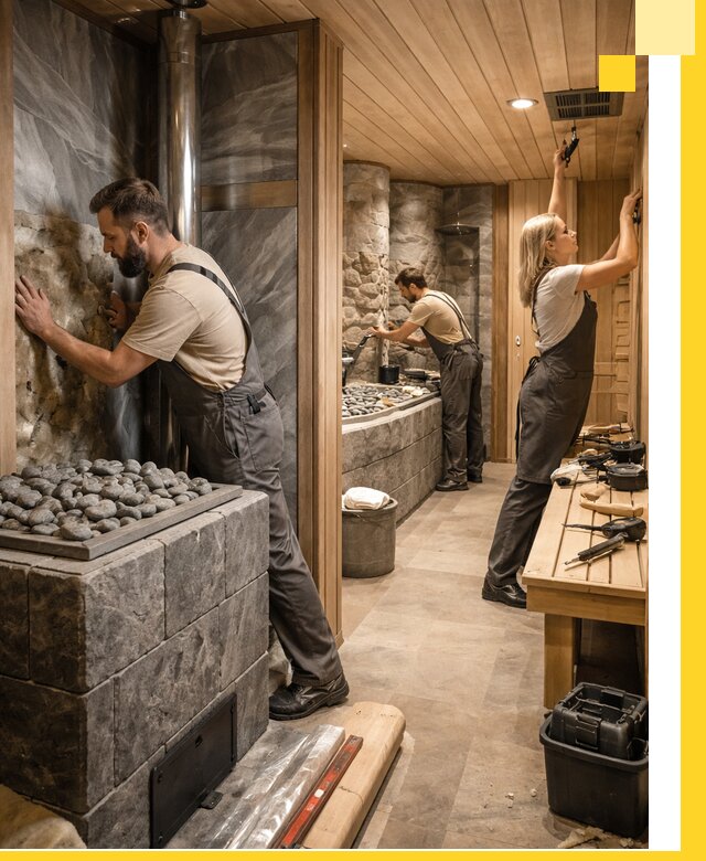 Строительство бань и SPA процедур в Нягани под ключ и отделкой