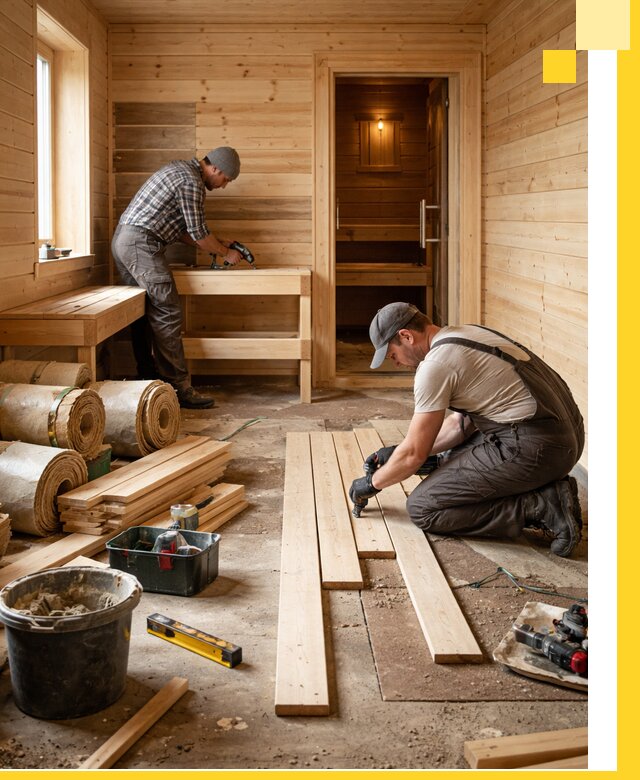 Индивидуальный проект бани с комнатой отдыха под ключ в Нягани