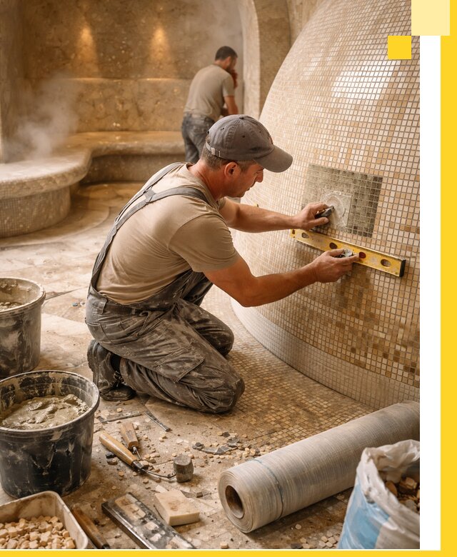 Хамам под ключ в Нягани: проектирование, строительство, отделка