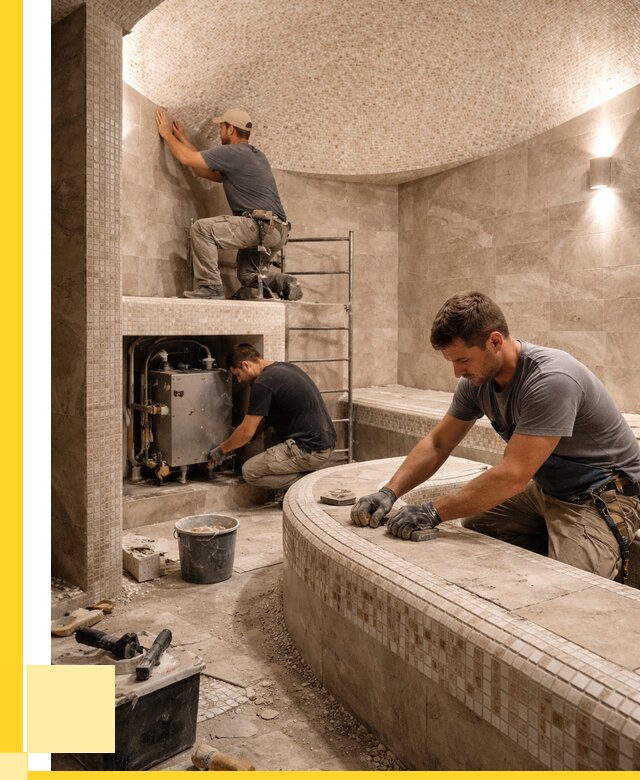 Монтаж хамамов под ключ в Нягани от 254650 р. ЭриданНга