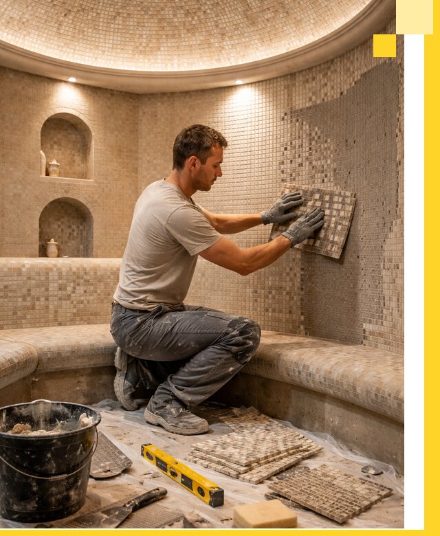 Устройство и монтаж домашнего хамама под ключ в Нягани