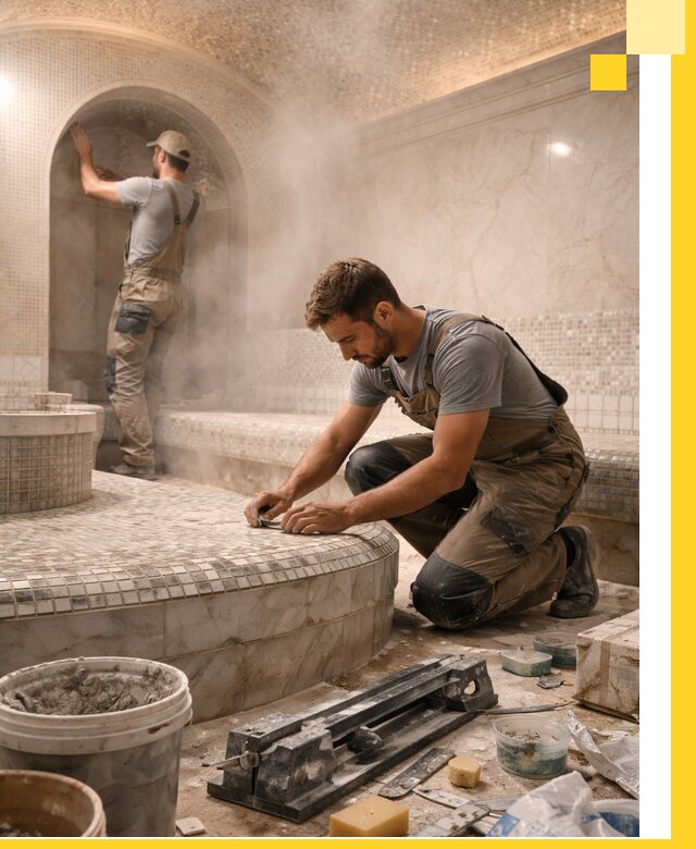 Профессиональный дизайн хамама и SPA под ключ в Нягани