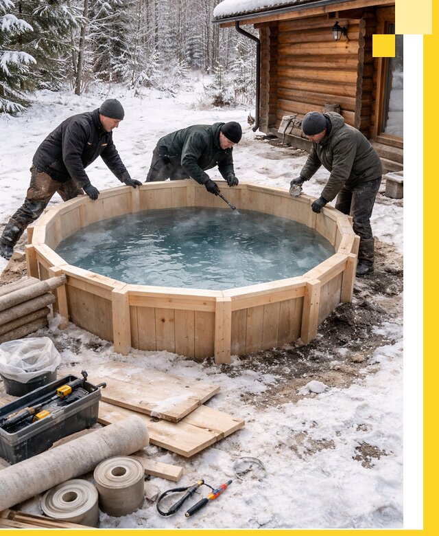 Изготовление и установка ледяных купелей под ключ в Нягани