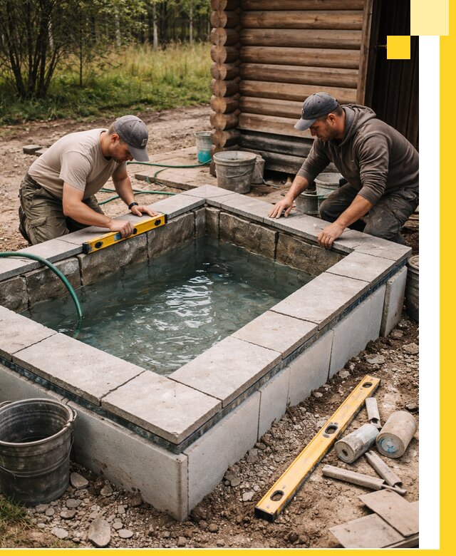 Изготовление и установка холодных купелей под ключ в Нягани